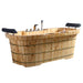 ALFI brand AB1130 65" 2 Person Free Standing Cedar Wooden Bathtub with Fixtures & Headrests Bathtub ALFI Brand 