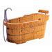 ALFI brand AB1139 61" Free Standing Cedar Wooden Bathtub with Fixtures & Headrest Bathtub ALFI Brand 
