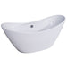 ALFI brand AB8803 68 Inch White Oval Acrylic Free Standing Soaking Bathtub Bathtub ALFI Brand 