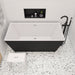 ALFI brand AB8834 59 Inch Black & White Rectangular Acrylic Soaking Bathtub Bathtub ALFI Brand 