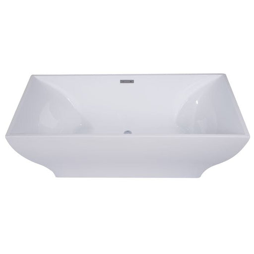ALFI brand AB8840 67 Inch White Rectangular Acrylic Free Standing Soaking Bathtub Bathtub ALFI Brand 