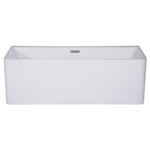 ALFI brand AB8858 59 Inch White Rectangular Acrylic Free Standing Soaking Bathtub Bathtub ALFI Brand 