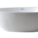 ALFI brand AB8861 59 Inch White Oval Acrylic Free Standing Soaking Bathtub Bathtub ALFI Brand 