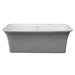 ALFI brand AB9942 67" White Rectangular Solid Surface Smooth Resin Soaking Bathtub Bathtub ALFI Brand 