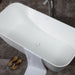 ALFI brand AB9952 67" White Rectangular Solid Surface Smooth Resin Soaking Bathtub Bathtub ALFI Brand 