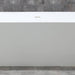 ALFI brand AB9952 67" White Rectangular Solid Surface Smooth Resin Soaking Bathtub Bathtub ALFI Brand 