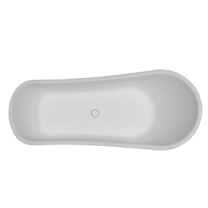 ALFI brand AB9960 67" White Matte Clawfoot Solid Surface Resin Bathtub Dreamy Tubs 