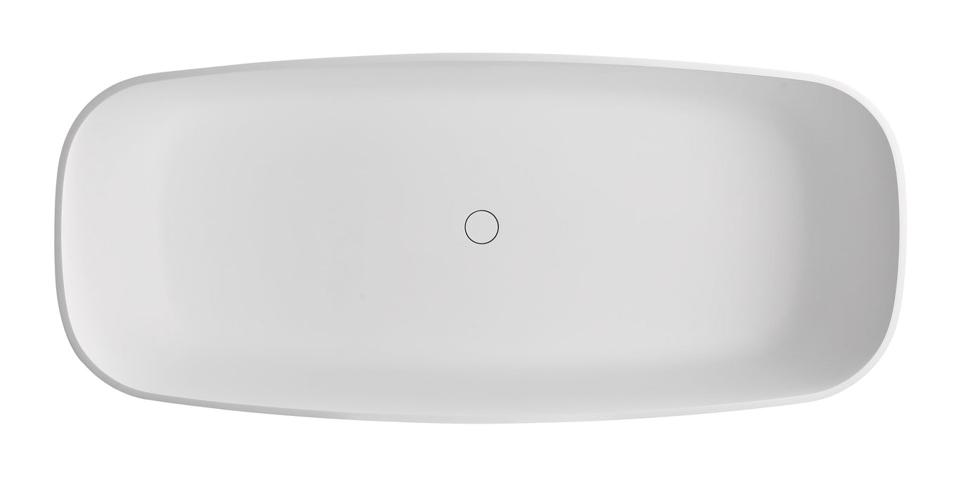 ALFI brand AB9980 67" White Matte Solid Surface Resin Bathtub Bathtub ALFI Brand 