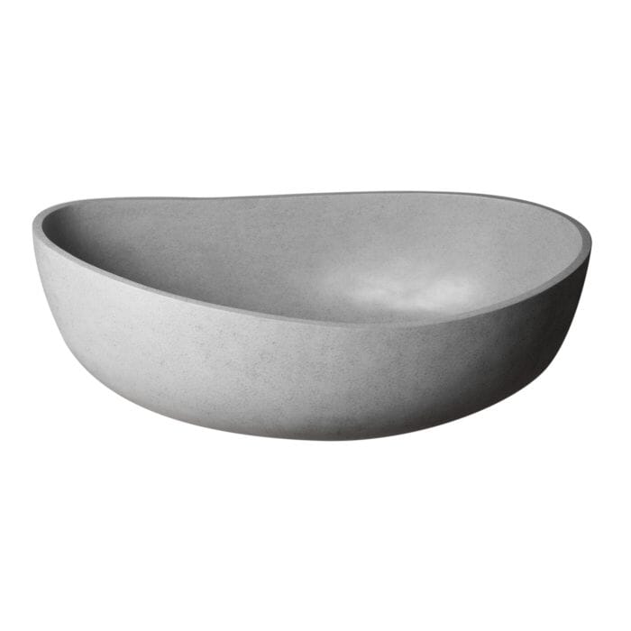 ALFI brand ABCO63TUB 63" Solid Concrete Gray Matte Oval Bathtub Bathtub ALFI Brand 