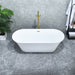 Altair - Blarn 65" x 29" Flatbottom Freestanding Acrylic Soaking Bathtub in Glossy White with Drain and Overflow Bathtub Altair 