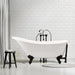 Altair - Fandi 64" x 28" Acrylic Clawfoot Soaking Bathtub in Glossy White with Matte Black Drain and Overflow Bathtub Altair 