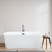 Altair - Groda 63" x 30" Flatbottom Freestanding Acrylic Soaking Bathtub in Glossy White with Drain and Overflow Bathtub Altair 