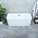 Altair - Groda 63" x 30" Flatbottom Freestanding Acrylic Soaking Bathtub in Glossy White with Drain and Overflow Bathtub Altair 