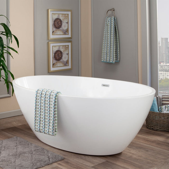 Altair - Jolie 69" x 40" Freestanding Soaking Acrylic Bathtub Bathtub Altair 