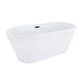 Altair - Kaprun 59" x 30" Flatbottom Freestanding Acrylic Soaking Bathtub in Glossy White with Drain and Overflow Bathtub Altair 