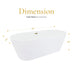 Altair - Kaprun 67" x 32" Flatbottom Freestanding Acrylic Soaking Bathtub in Glossy White with Drain and Overflow Bathtub Altair 