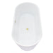 Altair - Kaprun 67" x 32" Flatbottom Freestanding Acrylic Soaking Bathtub in Glossy White with Drain and Overflow Bathtub Altair 