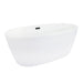 Altair - Rauris 59" x 28" Flatbottom Freestanding Acrylic Soaking Bathtub in Glossy White with Drain and Overflow Bathtub Altair 