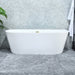 Altair - Satchi 67" x 32" Flatbottom Freestanding Acrylic Soaking Bathtub in Glossy White with Drain and Overflow Bathtub Altair 