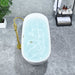 Altair - Tazlar 63" x 28" Flatbottom Freestanding Acrylic Soaking Bathtub in Glossy White with Drain and Overflow Bathtub Altair 