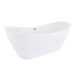 Altair - Vansza 67" x 32" Flatbottom Freestanding Acrylic Soaking Bathtub in Glossy White with Drain and Overflow Bathtub Altair 
