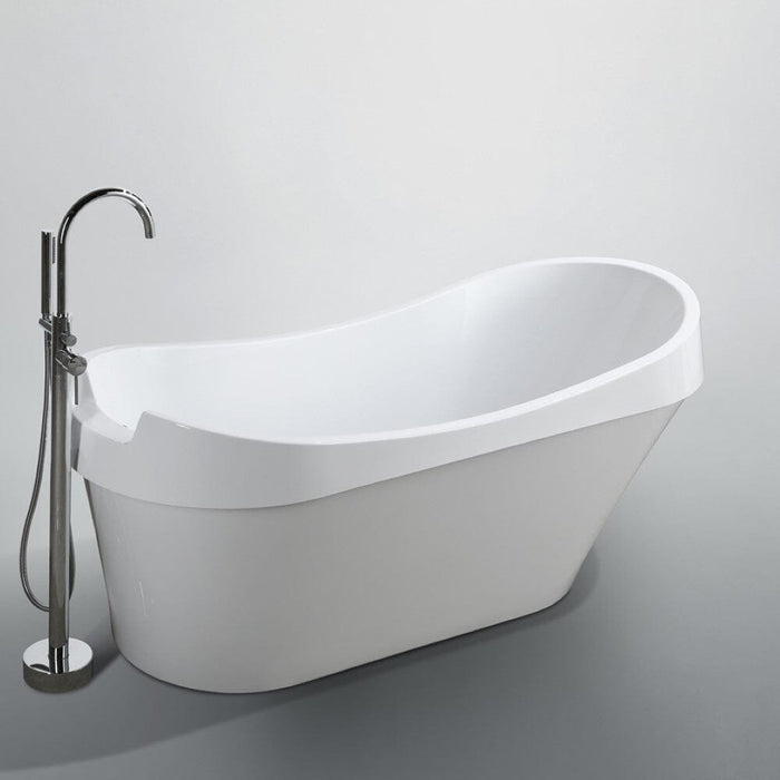 Barletta 69 inch Freestanding Bathtub in Glossy White Bathtub Bellaterra Home 