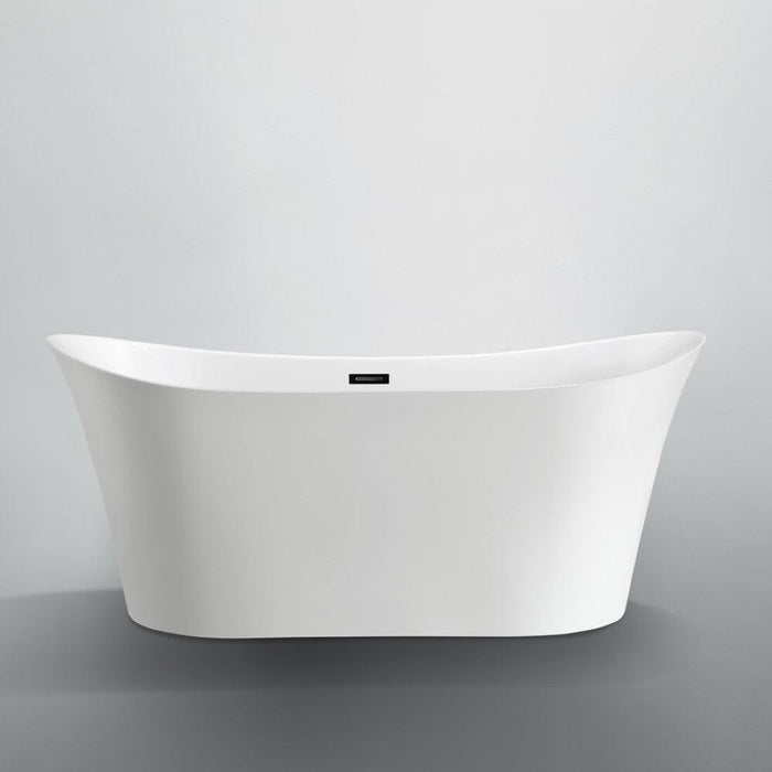 Bergamo 67 inch Freestanding Bathtub in Glossy White Bathtub Bellaterra Home 