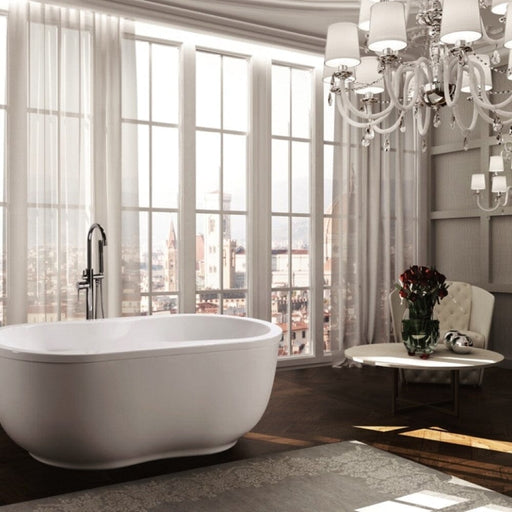 Brescia 65 inch Freestanding Bathtub in Glossy White Bathtub Bellaterra Home 