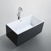 Brindisi 59 inch Freestanding Bathtub in Glossy Black Bathtub Bellaterra Home 