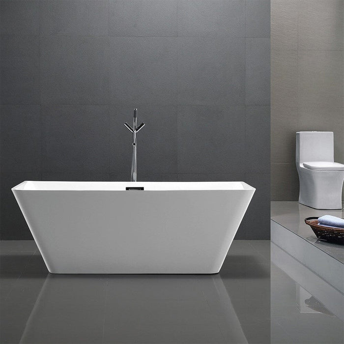Brussels 67 inch Freestanding Bathtub in Glossy White Bathtub Bellaterra Home 
