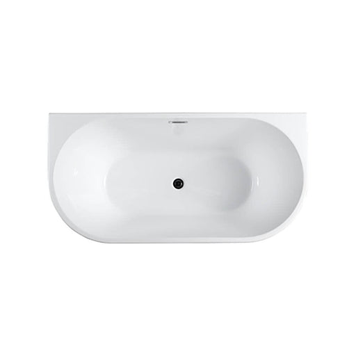 Calabria 59 inch Freestanding Bathtub in Glossy White Bathtub Bellaterra Home 