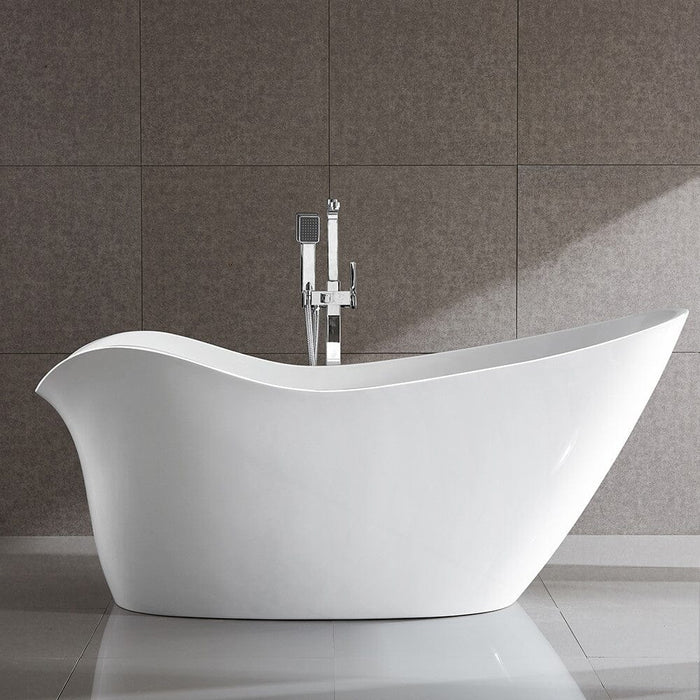 Colmar 69 inch Freestanding Bathtub in White Bathtub Bellaterra Home 
