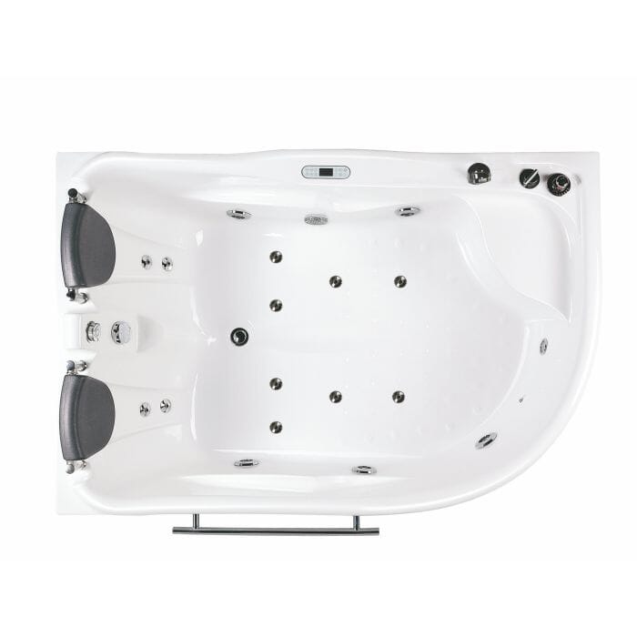 EAGO AM124ETL-R 6 ft Right Corner Acrylic White Whirlpool Bathtub for Two Bathtub EAGO 