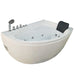 EAGO AM161-L 59" Single Person Corner White Acrylic Whirlpool Bath Tub Bathtub EAGO 