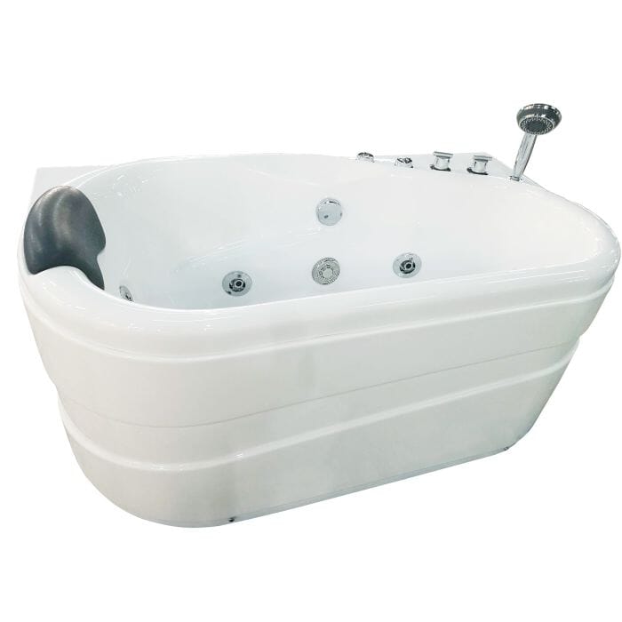 EAGO AM175-R 57'' White Acrylic Jetted Whirlpool Bathtub W/ Fixtures Bathtub EAGO 