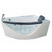 EAGO AM198ETL-L 5 ft Clear Rounded Left Corner Acrylic Whirlpool Bathtub Bathtub EAGO 