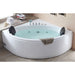 EAGO AM200 5' Rounded Modern Double Seat Corner Whirlpool Bath Tub with Fixtures Bathtub EAGO 