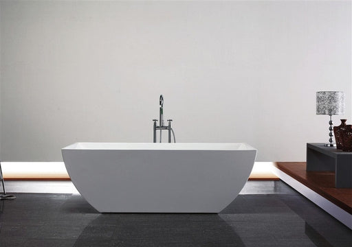 Kube Contemporanea 59'' White Free Standing Bathtub Freestanding KubeBath 