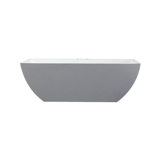 Kube Contemporanea 59'' White Free Standing Bathtub Freestanding KubeBath 