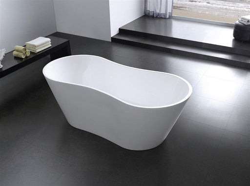 Kube Onde 66'' White Free Standing Bathtub Freestanding KubeBath 