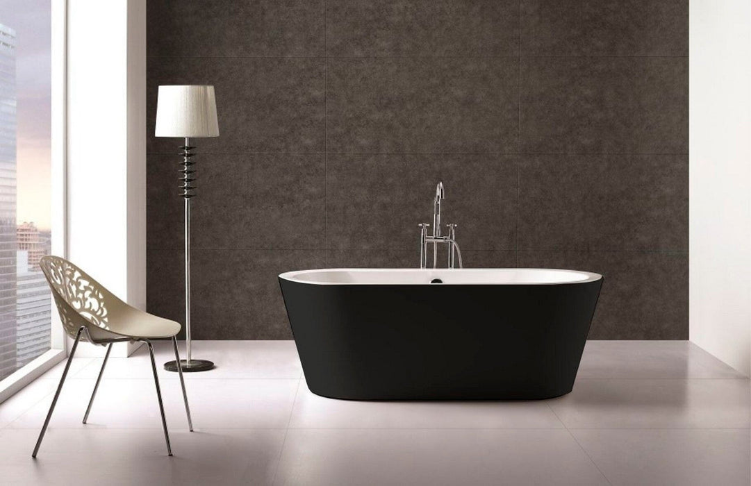 Kube Ovale 67'' Freestanding Bathtub - BLACK Freestanding KubeBath 