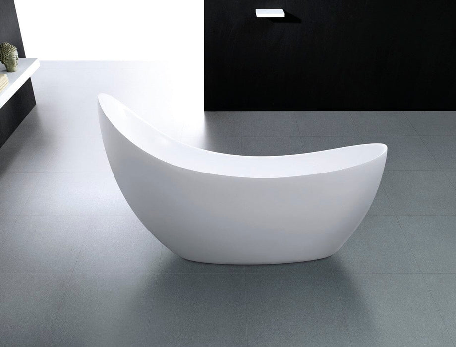 Kube Salto 67" Free Standing Bathtub -MATTE WHITE Freestanding KubeBath 