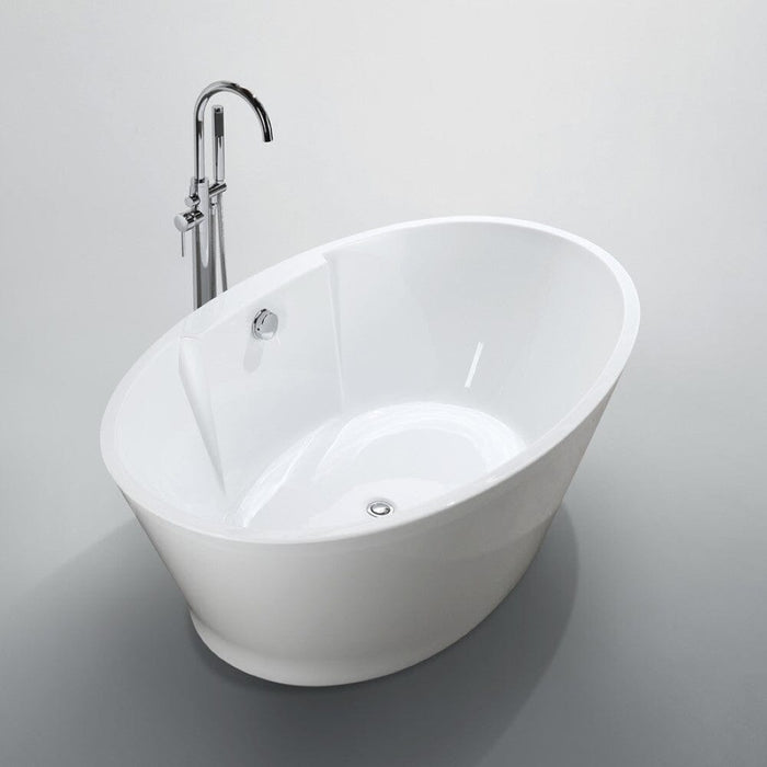 Lecce 67 inch Freestanding Bathtub in Glossy White Bathtub Bellaterra Home 
