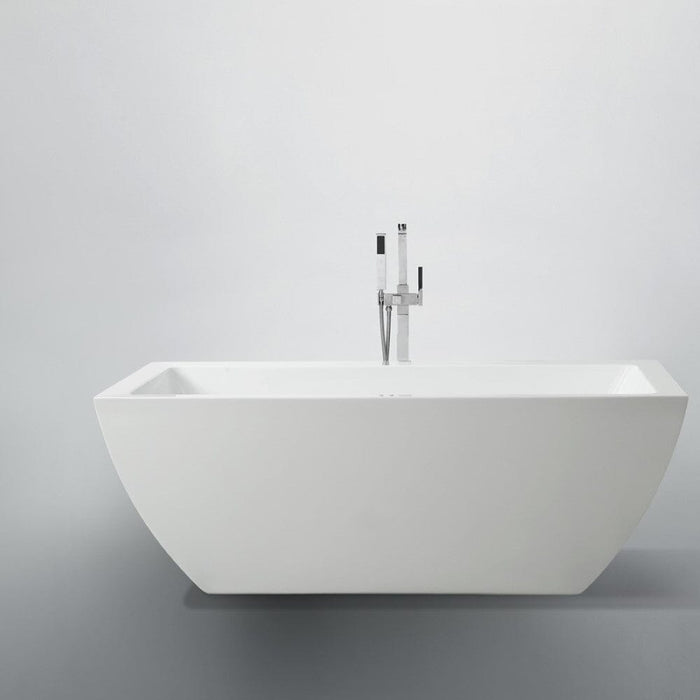 Livorno 59 inch Freestanding Bathtub in Glossy White Bathtub Bellaterra Home 