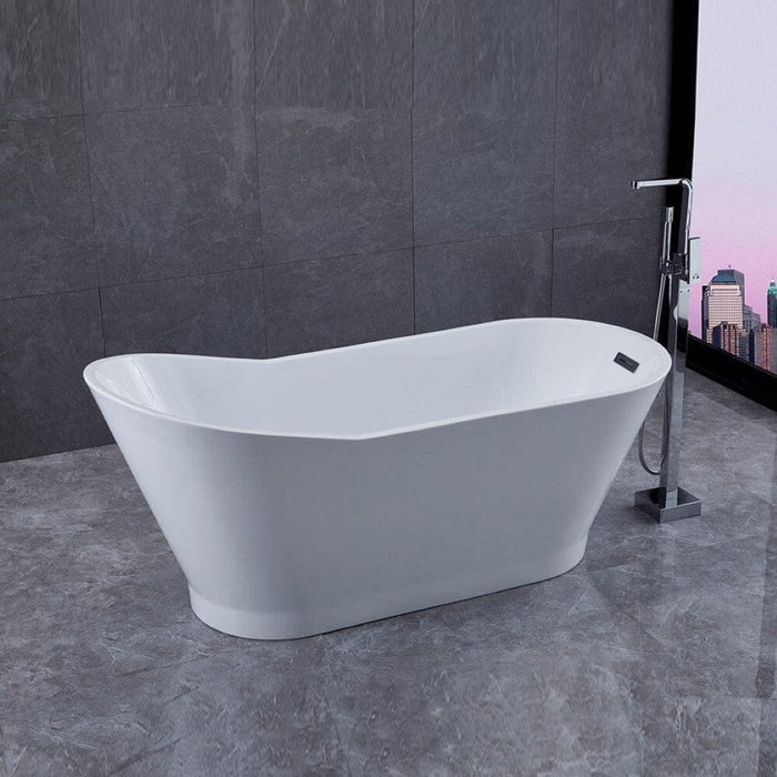 Melun 67 inch Freestanding Bathtub in White Bathtub Bellaterra Home 