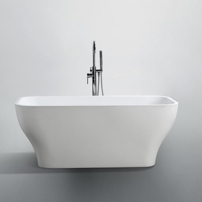 Novara 59 inch Freestanding Bathtub in Glossy White Bathtub Bellaterra Home 