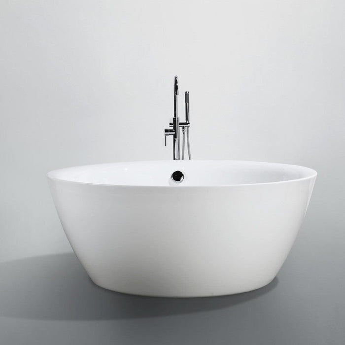 Pescara 59 inch Freestanding Bathtub in Glossy White Bathtub Bellaterra Home 