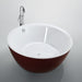 Prato 59 inch Freestanding Bathtub in Glossy Red Bathtub Bellaterra Home 